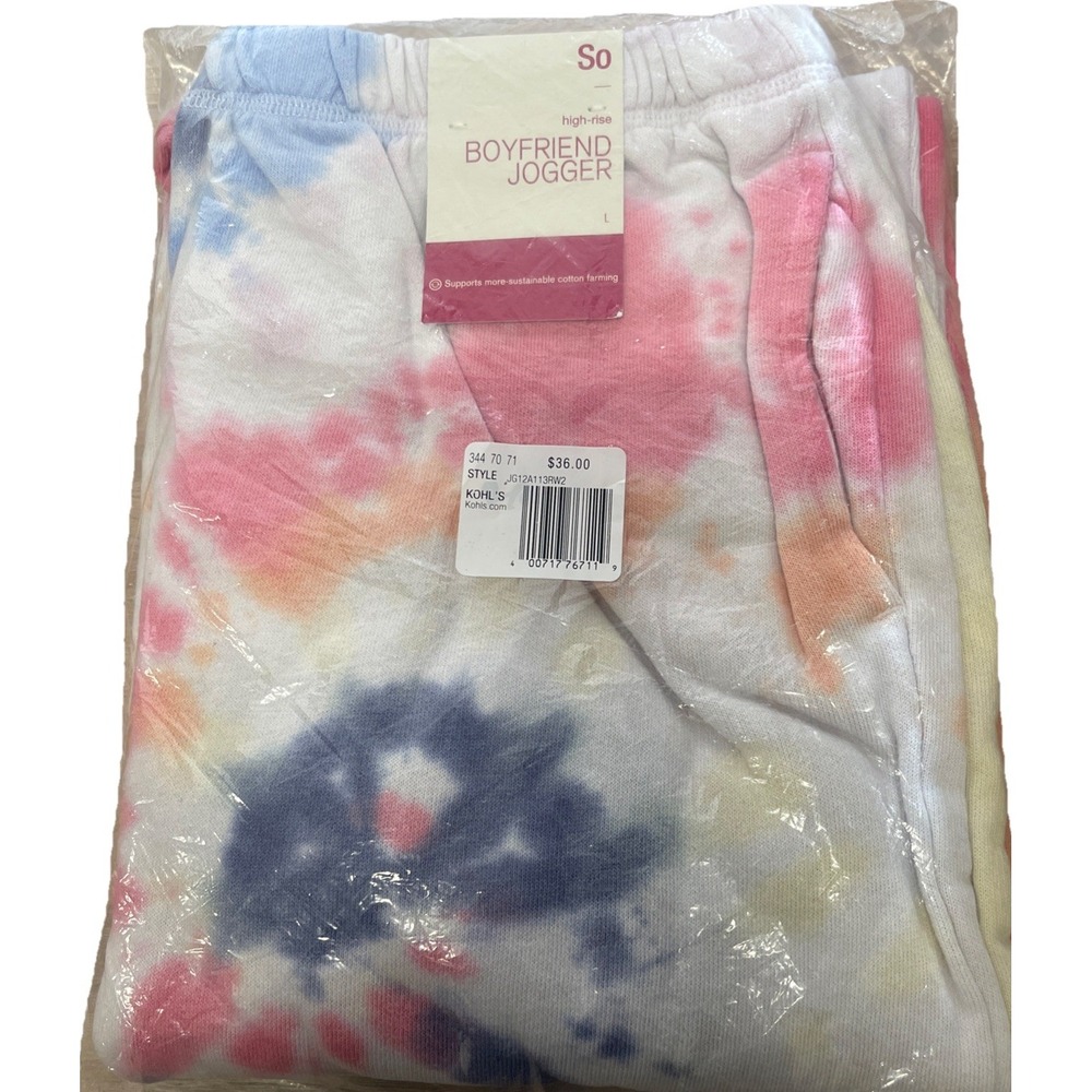 NWT SO High Rise Boyfriend Joggers, Women's Size Large